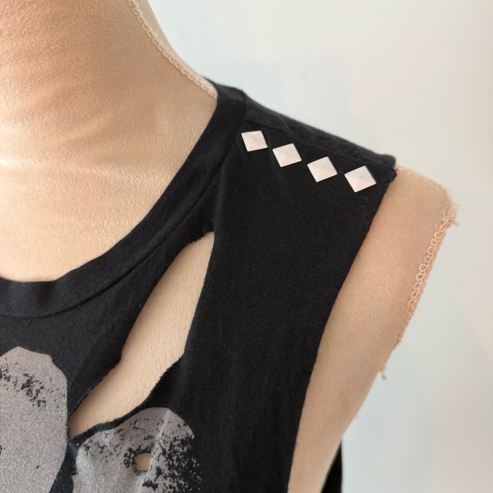 🎸 Rage Against The Machine Distressed Band Tank Studded Cutout Punk Graphic Tee - Picture 5 of 9